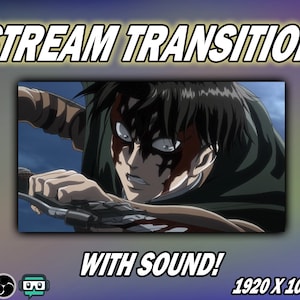 Anime transition overlay *WITH SOUND!*- stinger overlay - used for twitch, youtube and other streaming services (eng sub)