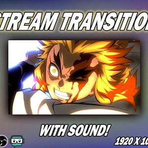 Fire anime transition overlay *WITH SOUND!*- stinger overlay - used for twitch, youtube and other streaming services (eng sub)