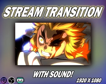Fire anime transition overlay *WITH SOUND!*- stinger overlay - used for twitch, youtube and other streaming services (eng sub)