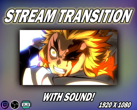 Fire anime transition overlay *WITH SOUND!*- stinger overlay - used for twitch, youtube and other streaming services (eng sub)