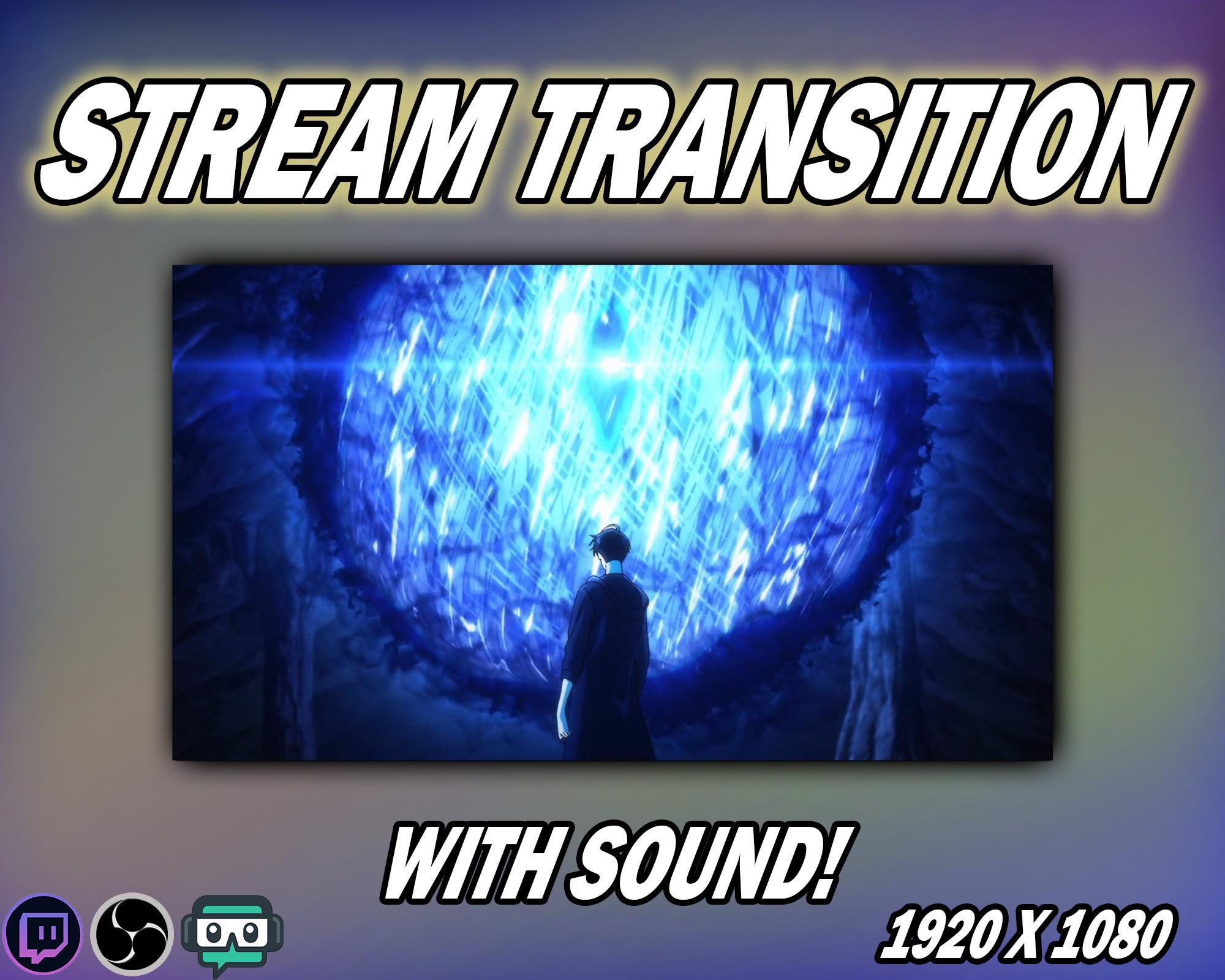 Blue Fire Anime Transition Overlay *WITH SOUND!*- Stinger Overlay ...