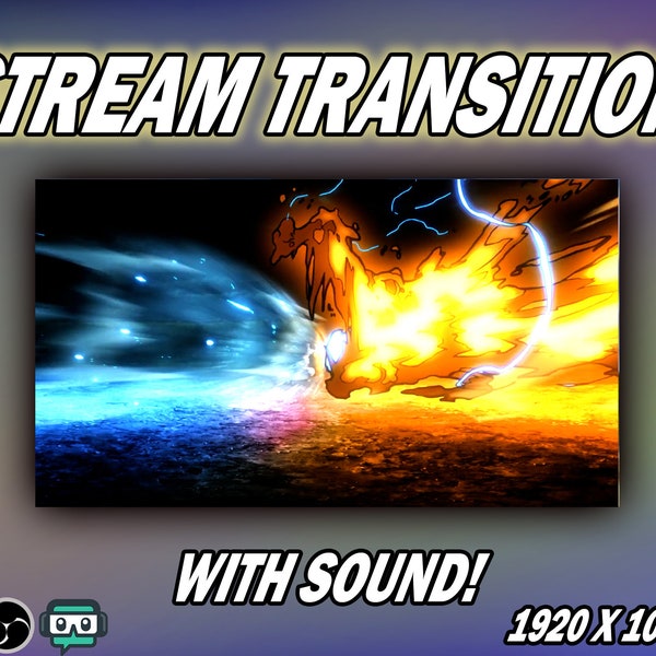 Fire anime transition overlay *WITH SOUND!*- stinger overlay - used for twitch, youtube and other streaming services (eng sub)
