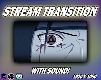 black fire anime transition overlay *WITH SOUND!*- stinger overlay - used for twitch, youtube and other streaming services