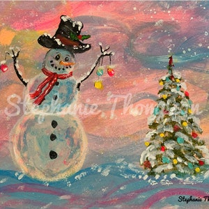 Decorating in the snow