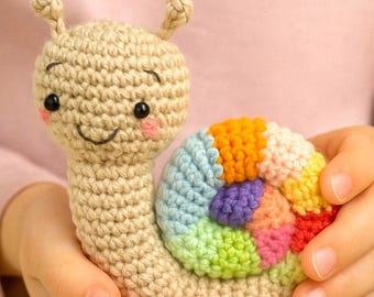 Crochet Snail Pattern PDF – Amigurumi Snail Toy – Beginner Friendly – Instant Download – 4 Languages