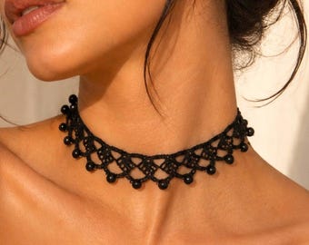 Crochet Vintage Inspired Choker Necklace Pattern PDF Bundle in 4 Languages, Boho Lace Collar, DIY Crochet Jewelry Tutorial, Instant Download