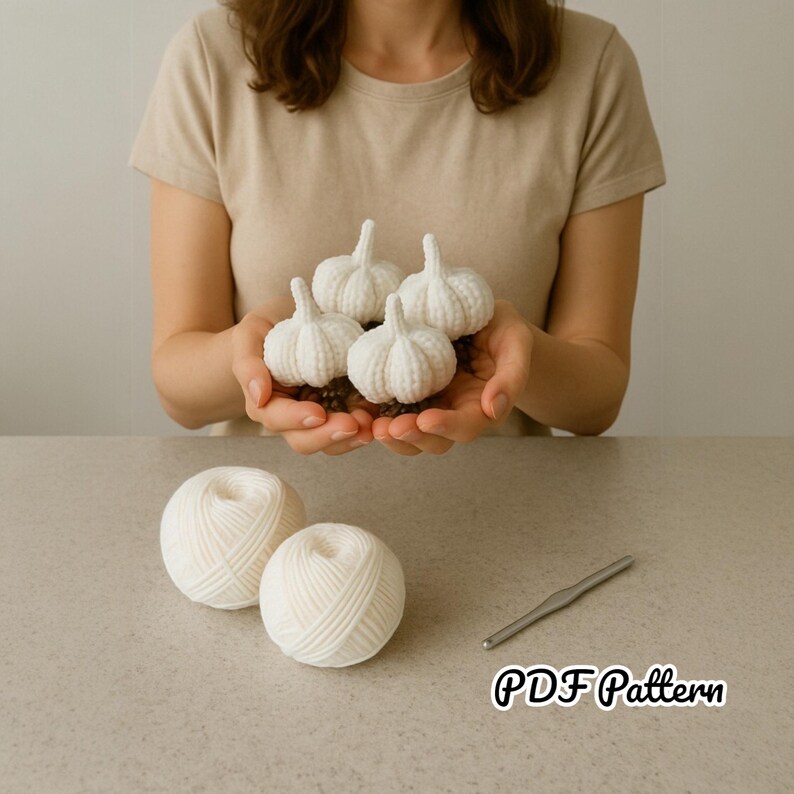 Easy Amigurumi Garlic Pattern, PDF Pattern of Garlic, Pattern of ...