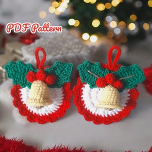 Easy Christmas Ornament Crochet Pattern, Pattern of Christmas Ornaments, Digital Download, PDF Pattern