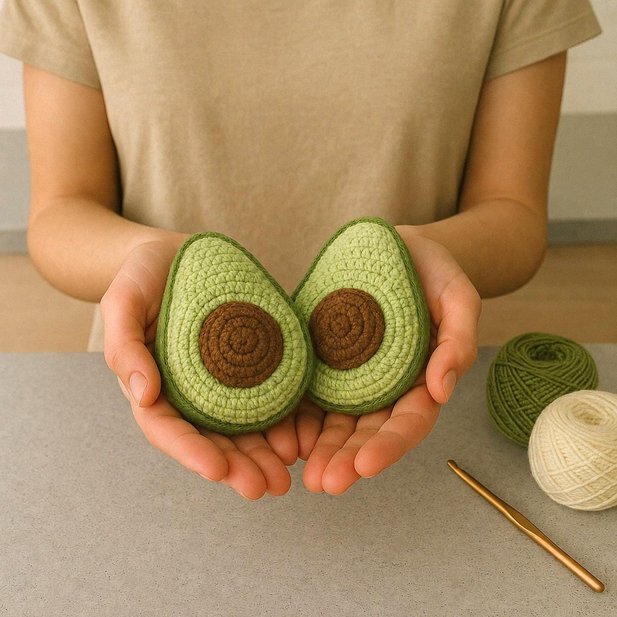 Crochet Avocado PDF Pattern Bundle in 4 Languages, Amigurumi