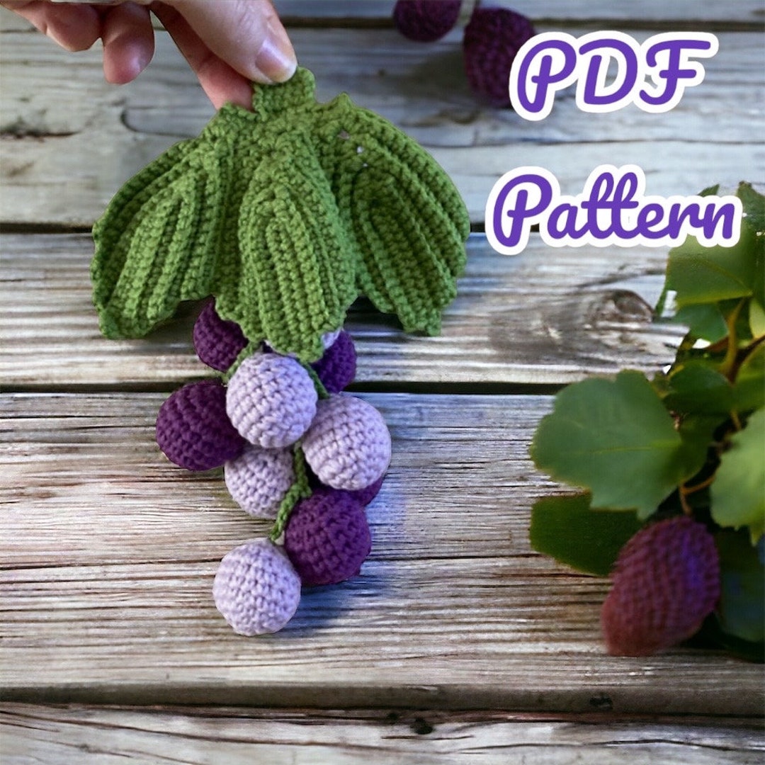 Easy Amigurumi Grape Pattern, PDF Pattern of Grape, Pattern of ...