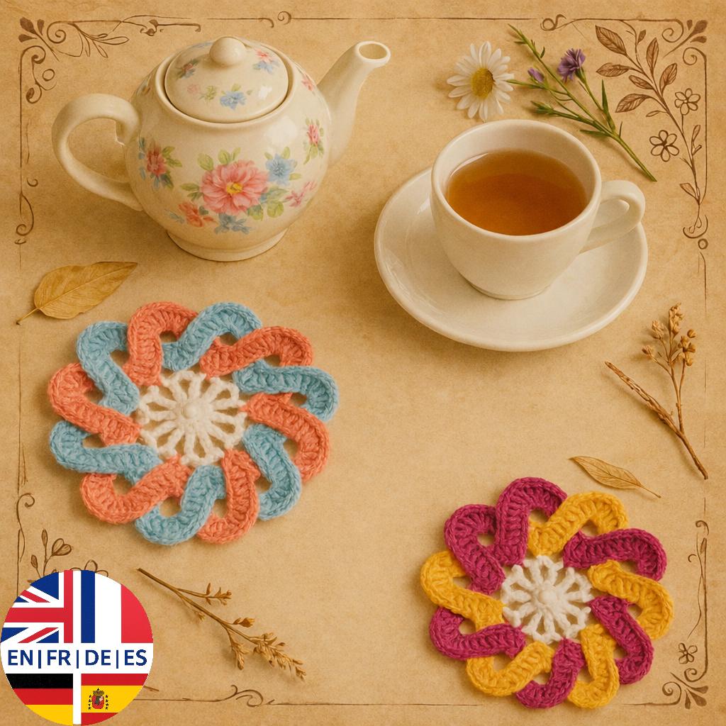 35 Spiral Crochet Patterns for Intricate, Giftable Makes 3 Spiral Flower Coaster Crochet
