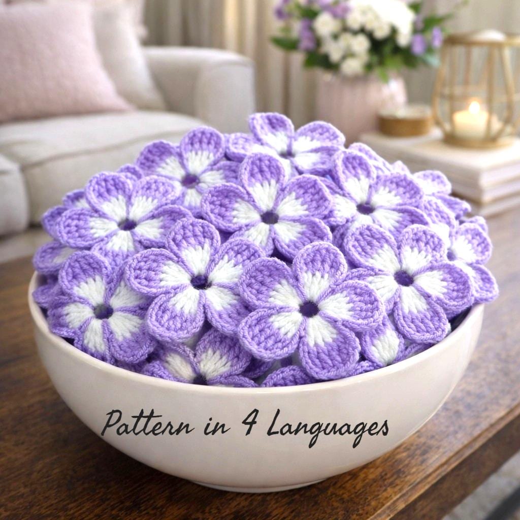 5-Petal Flower Applique Pattern