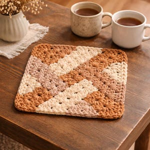 Granny Square Crochet Pattern PDF, Colorful Crochet Motif, Modern Afghan Block, Beginner Friendly, 4 Languages image 4
