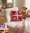 Crochet Heart Granny Square Motif Pattern – Multilingual PDF in 4 Languages (En/Fr/De/Es) - Valentine's Day Project