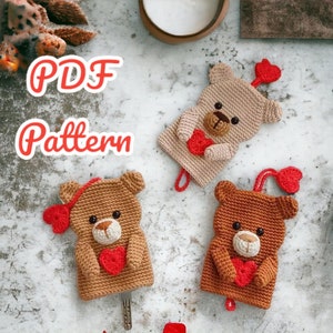 Easy Crochet Teddy Bear Keychain Pattern, Easy  Keychain Teddy Bear Pattern Pattern, Step by Step US Terms DIY Pattern Ready to Download
