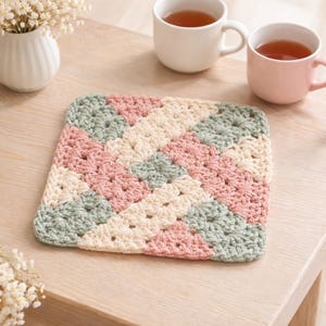 Granny Square Crochet Pattern PDF, Colorful Crochet Motif, Modern Afghan Block, Beginner Friendly, 4 Languages image 6