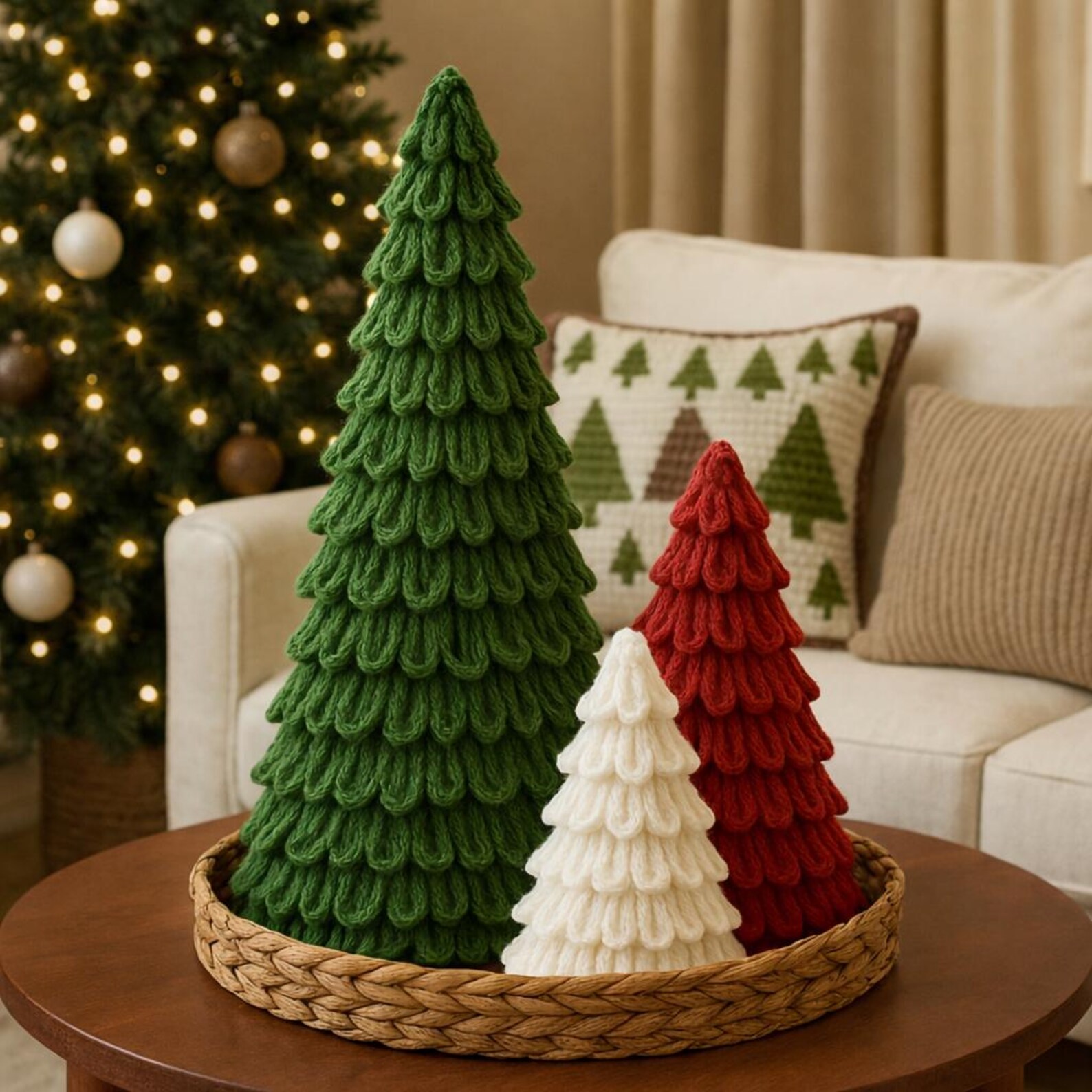 Loopy Tree Crochet Loopy Christmas Tree Pattern – Crochet Loop Stitch Tree Pattern ...