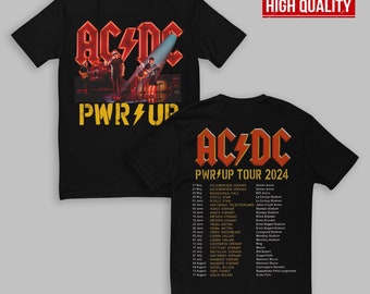 Retro Style Graphic ACDC Band Music Tour 2024 For Fan Unisex T-Shirt, Outfit For Fan