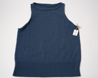 Up-Cycled Blue Sweater Vest
