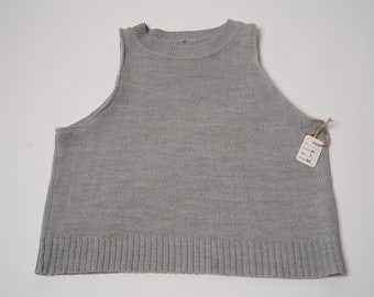 Up-Cycled Gray Sweater Vest