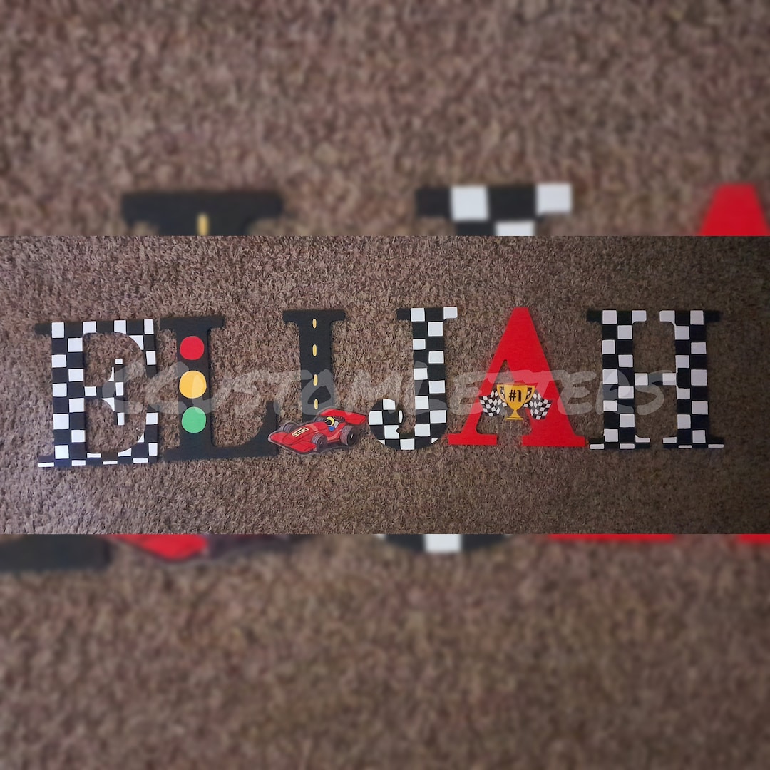 Race Car Letters Race Car Decor Race Car Birthday Decor Etsy