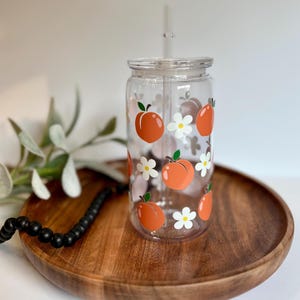 Peaches & Daisies Plastic Libbey Cup