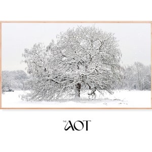 Samsung Frame TV Art Christmas Winterland | Winter Scene Christmas Decor | Black and White Instant Download | Digital Print