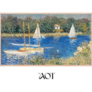 Samsung Frame TV Art | Segelboote auf dem Wasser Vintage Ölgemälde Digitale Kunst | Frame TV Instant Download | Vintage Kunst | AOT Kollektion