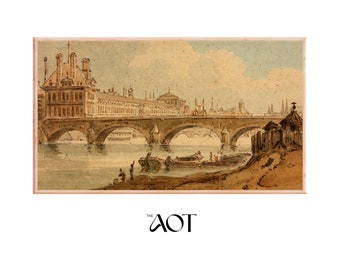 Samsung Frame TV Art | Der Louvre Paris Frankreich Vintage Ölgemälde Digitale Kunst | Frame TV Instant Download | Vintage Kunst | AOT Kollektion