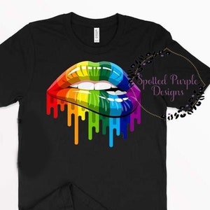 Rainbow Drip Lips
