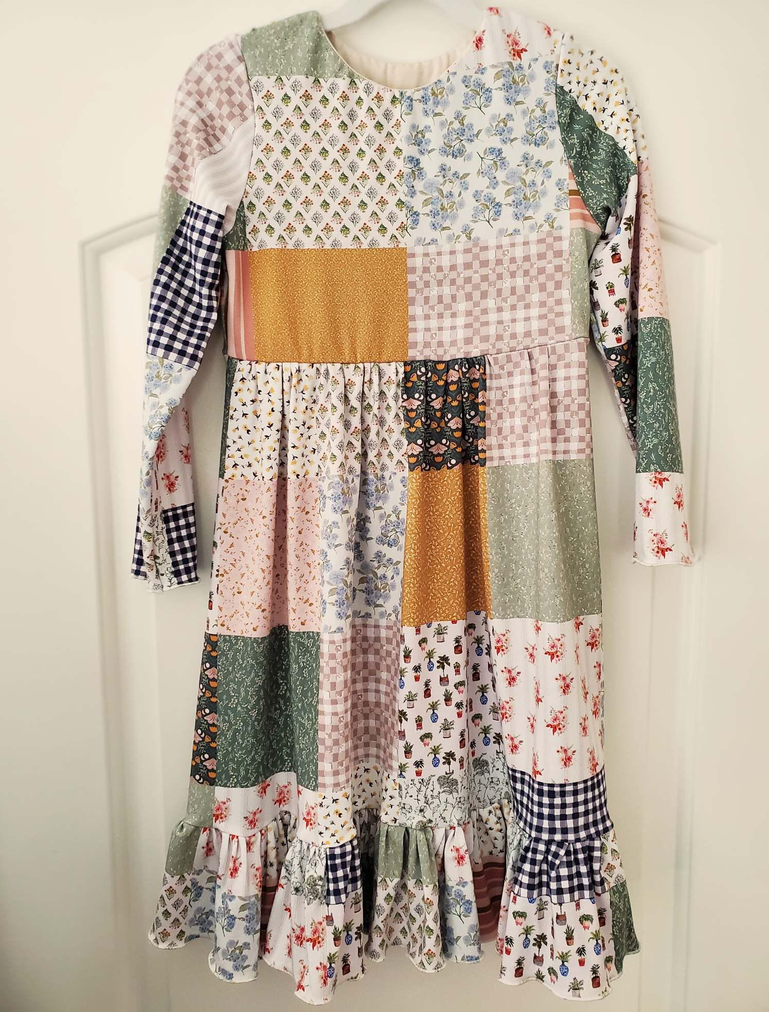 24ss ameri FLOWER PATCHWORK CUT DRESS Patchwork Dress - Etsy