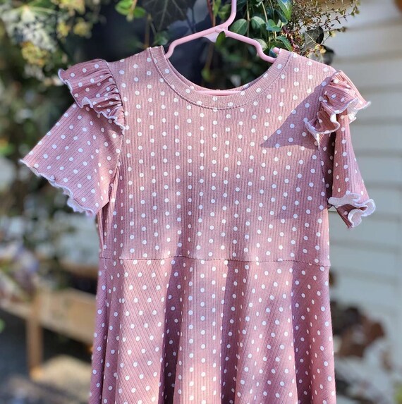 Ruffle Polka Dot Dress - Etsy Canada