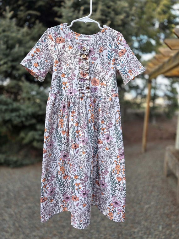 Flower Fields Organic Cotton Knit Dress