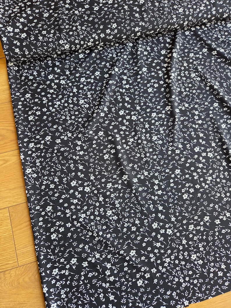 Crape Meaning Black Floral Crepe Fabric - Etsy