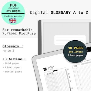 Glossary for remarkable tablet