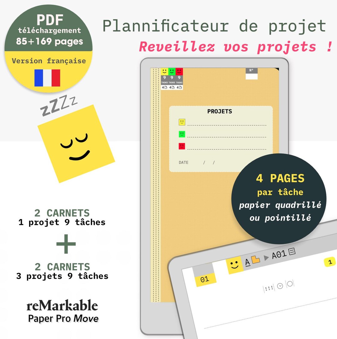 Project Planner for Remarkable Paper Pro Move - Etsy