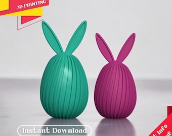 Easter Bunny Egg 3D Model – STL & 3MF Files (Digital Download)