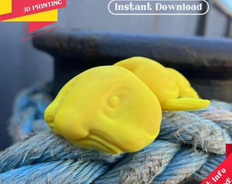 Articulated Blob Fish – Flexible 3D Fidget Toy (STL & 3MF Files)