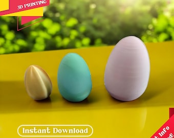 Matryoshka Easter Eggs - 3D Printer STL & 3MF Files (Digital Download)