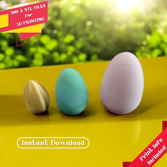 Matryoshka Easter Eggs - 3D Printer STL & 3MF Files (digital