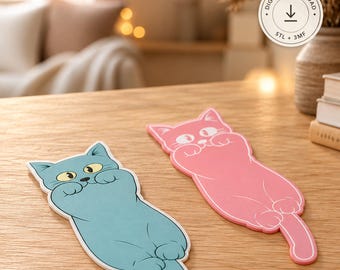Cat Bookmark STL & 3MF File – Cute 3D Printed Cat Bookmark, Gift for Book Lovers and Cat Lovers