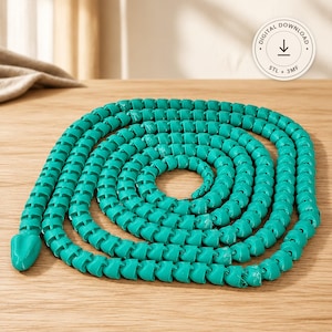 10ft Articulated Snake – Print in Place Giant Flexi Snake Fidget Toy (STL + 3MF Files)