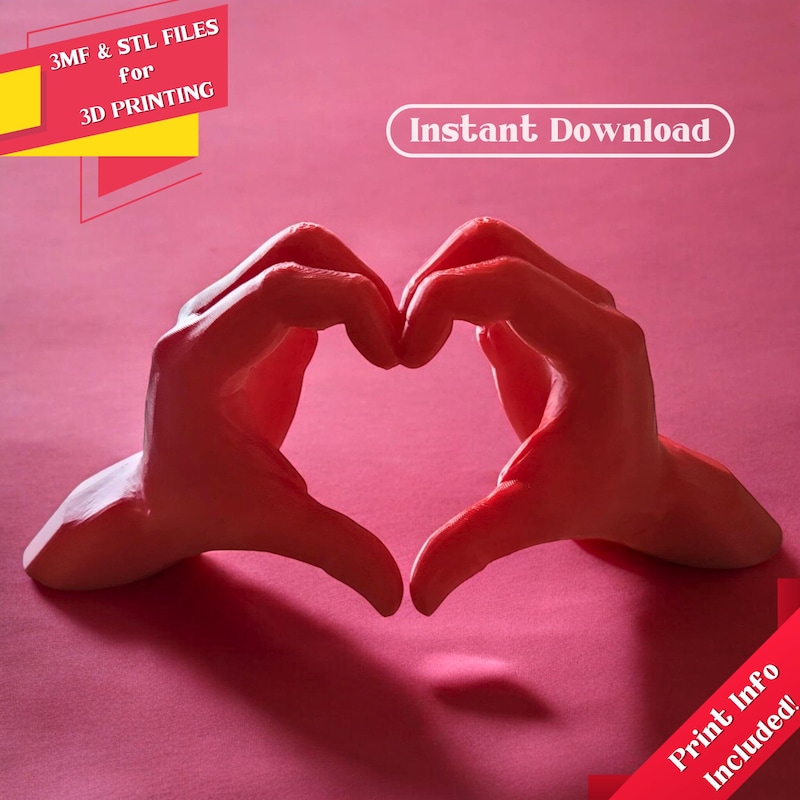 Hand and Heart Stl - Etsy