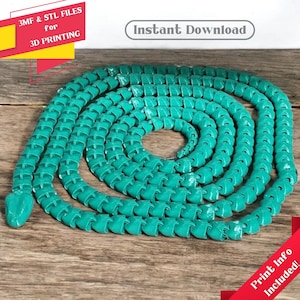 Articulated 10ft Snake Toy - World’s Longest 3D Printable Snake Model, Fun Articulated Snake STL Files for Printing