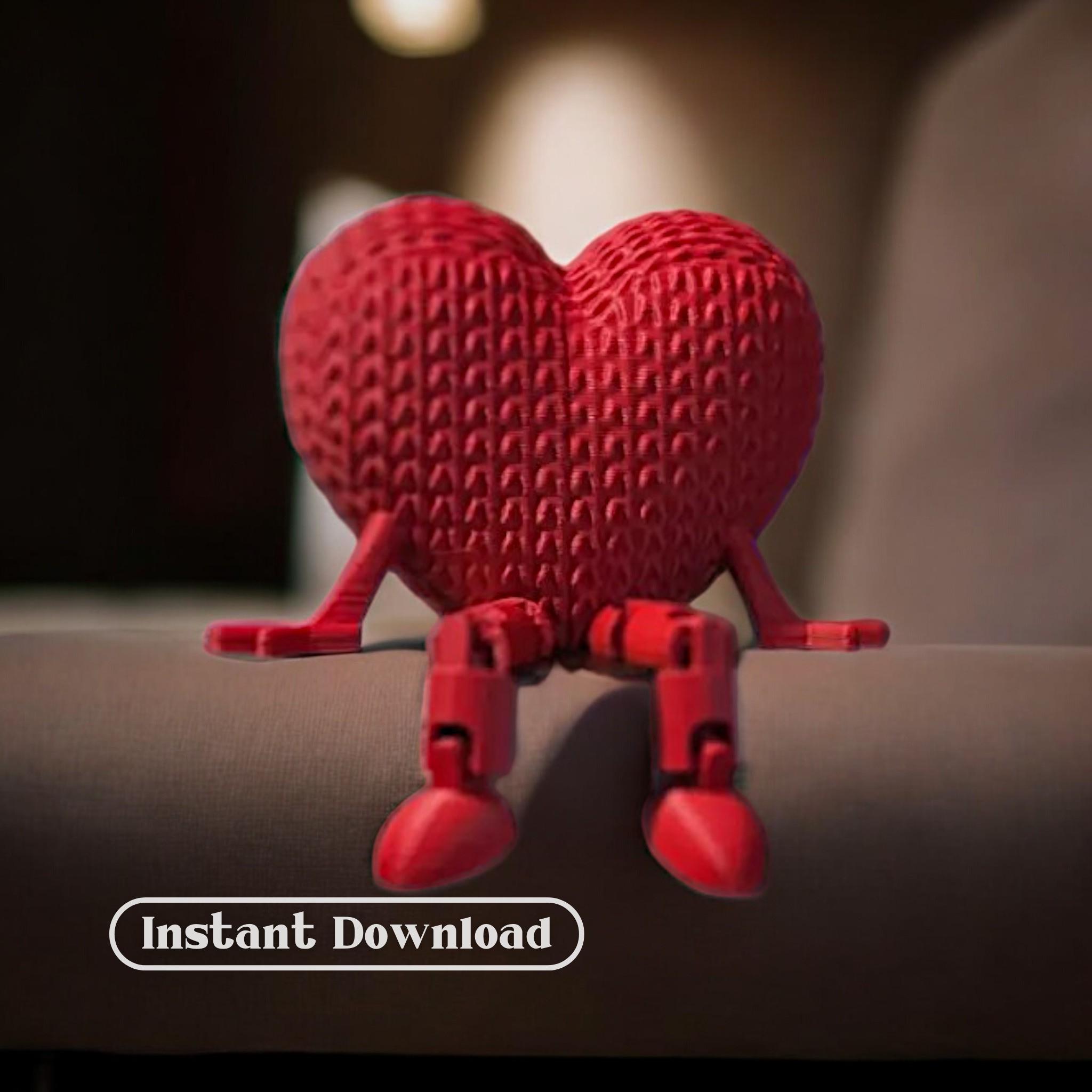 [ ANOTHERYOUTH ]★heart printing t Articulated Heart Buddy - STL&3MF Files, Ready to 3D Print
