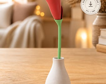 Calla Lily STL & 3MF File – No Glue 3D Printed Calla Lily Flower, Wedding and Mother's Day Gift
