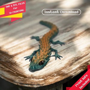Modelo de impresión 3D de lagarto articulado: juguete articulado (archivos STL y 3MF)