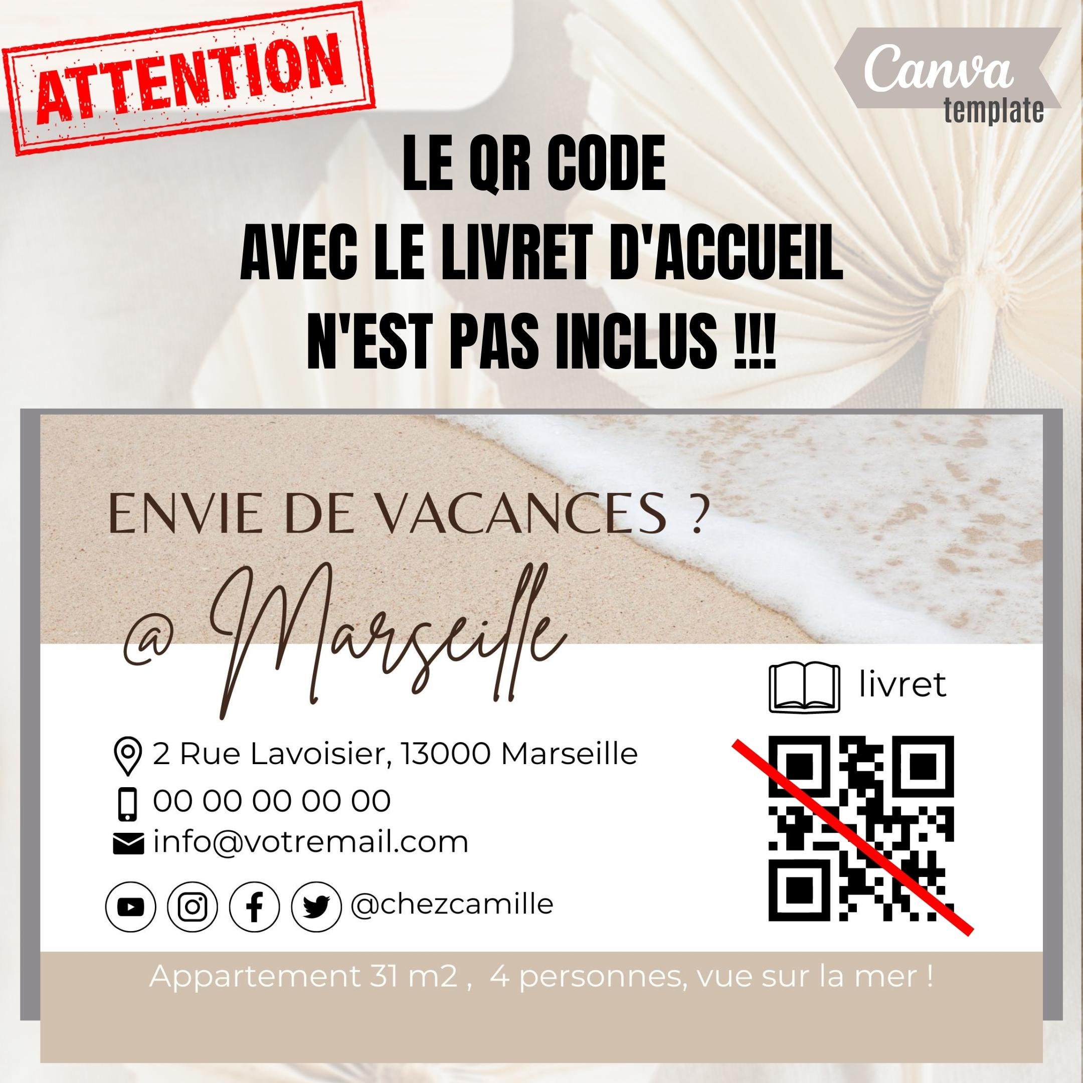Airbnb Carte De Visite Personnalisée I Template Canva Français Etsy