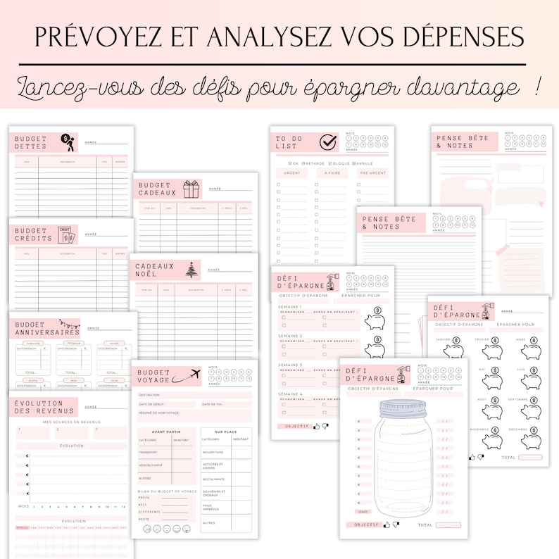 Planner Enveloppes Budget Francais à Imprimer Budget Planner Francais Pack Complet Pages de Garde Enveloppe Budget A6 Suivi Tracker Budget