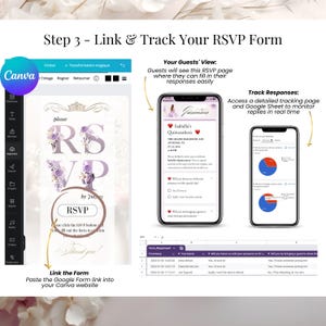 Track and Manage Your RSVP Responses with this Digital Editable Quinceañera Invitation